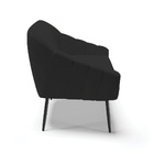 Namoradeira Giovana 02 Lugares Veludo Pés Palito De Ferro D03