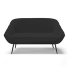 Namoradeira Giovana 02 Lugares Veludo Pés Palito De Ferro - D