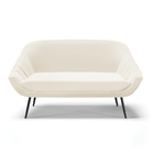 Namoradeira Giovana 02 Lugares Veludo Pés Palito De Ferro - D