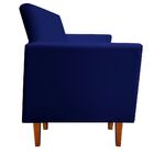 Namoradeira Jade 02 Lugares Corino Azul Marinho Pés Chanfrado