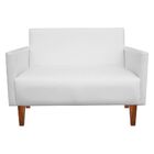 Namoradeira Jade 02 Lugares Corino Branco Pes Chanfrado Casta