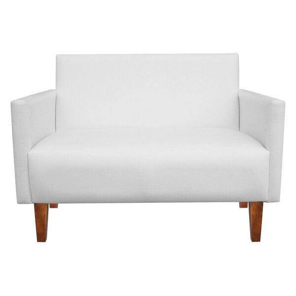 Namoradeira Jade 02 Lugares Corino Branco Pes Chanfrado Casta