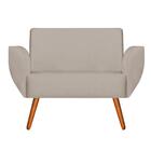 Namoradeira Jolly Decorativa Exclusiva Suede Creme Kasa Sofá