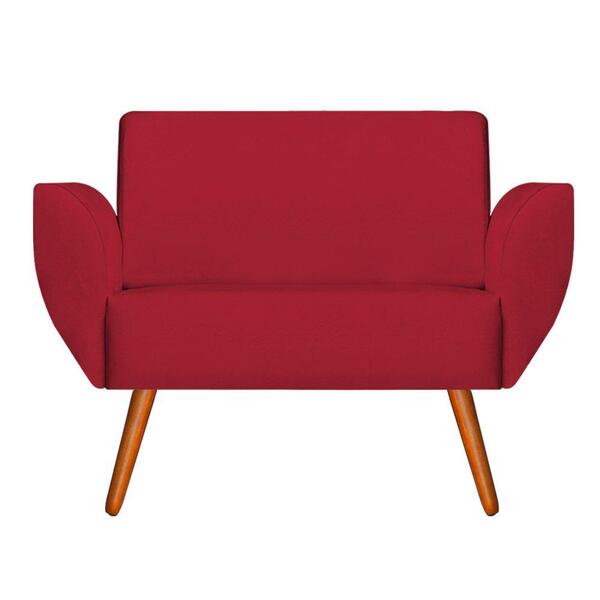 Namoradeira Jolly Decorativa Exclusiva Suede Vermelho D'rost