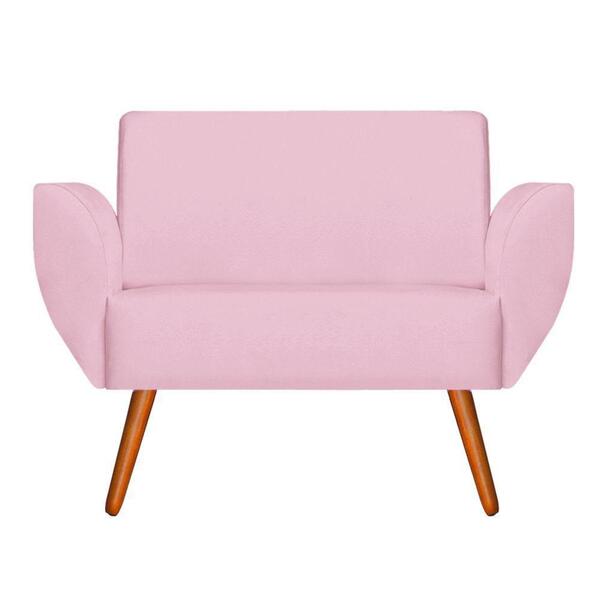 Namoradeira Jolly Decorativa Suede Rosa Bebê Kasa Sofá