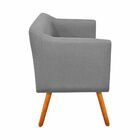 Namoradeira Julia 2 Lugares Linho Pés Palito Castanho D01 - D