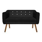 Namoradeira Julia 2 Lugares Preto Com Strass Pés Palito