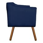 Namoradeira Julia 2 Lugares Suede Azul Marinho Pés Palito Cas