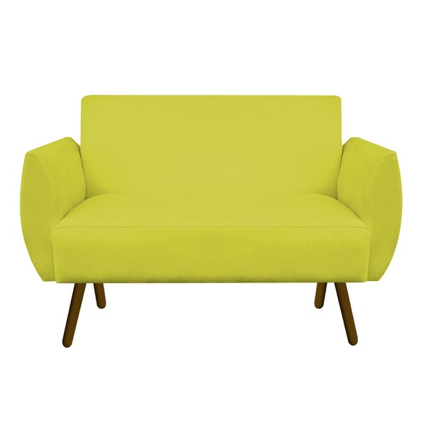 Namoradeira Kelly Pés Palito Suede Amarelo - D'classe Decor