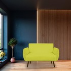 Namoradeira Kelly Pés Palito Suede Amarelo - D'classe Decor