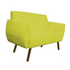 Namoradeira Kelly Pés Palito Suede Amarelo - D'classe Decor