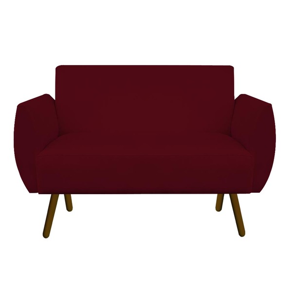 Namoradeira Kelly Pés Palito Suede Marsala - D'classe Decor