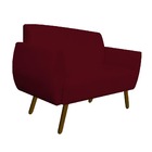 Namoradeira Kelly Pés Palito Suede Marsala - D'classe Decor