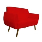 Namoradeira Kelly Pés Palito Suede Vermelho  - D'classe Decor