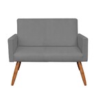 Namoradeira Larissa Suede Grafite Pes Pa