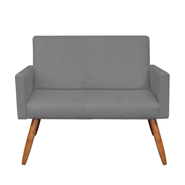 Namoradeira Larissa Suede Grafite Pes Pa