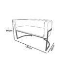 Namoradeira Luana Base Dourada Suede Cores - Ds Estofados - A