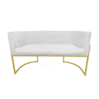 Namoradeira Luana Base Dourada Suede Cores - Ds Estofados - B