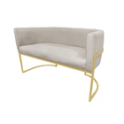 Namoradeira Luana Base Dourada Suede Cores - Ds Estofados - B