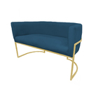 Namoradeira Luana Suede Azul Royal - Vallisa Decor