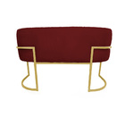 Namoradeira Luana Suede Bordo - Vallisa Decor