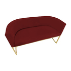 Namoradeira Luana Suede Bordo - Vallisa Decor