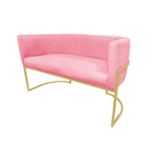 Namoradeira Luana Suede Rosa - Vallisa Decor