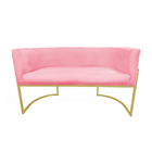 Namoradeira Luana Suede Rosa - Vallisa Decor