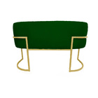 Namoradeira Luana Suede Verde - Vallisa Decor