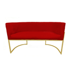 Namoradeira Luana Suede Vermelho - Vallisa Decor