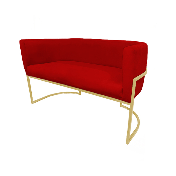 Namoradeira Luana Suede Vermelho - Vallisa Decor
