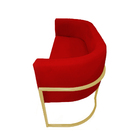 Namoradeira Luana Suede Vermelho - Vallisa Decor