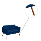 Namoradeira Manuela Suede Azul Marinho Pés Palito Bnn Decor