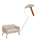 Namoradeira Manuela Suede Bege Pés Palito Bnn Decor