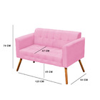 Namoradeira Manuela Suede Rosa Bebê Pés Palito Bnn Decor