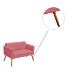 Namoradeira Manuela Suede Rose Pés Palito Bnn Decor