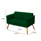 Namoradeira Manuela Suede Verde Pés Palito Tana Decor