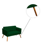 Namoradeira Manuela Suede Verde Pés Palito Tana Decor