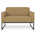 Namoradeira Marisa Linho Palha Base Industrial Preto Bnn Decor