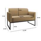 Namoradeira Marisa Linho Palha Base Industrial Preto Tana Dec