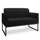 Namoradeira Marisa Linho Preto Base Industrial Preto Bnn Decor