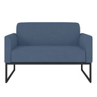 Namoradeira Marisa Suede Azul Marinho Base Industrial Preta B