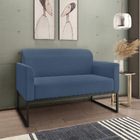 Namoradeira Marisa Suede Azul Marinho Base Industrial Preta B