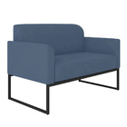 Namoradeira Marisa Suede Azul Marinho Base Industrial Preta T