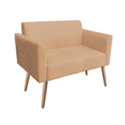 Namoradeira Marisa Suede Caramelo Sisal