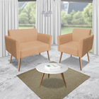 Namoradeira Marisa Suede Caramelo Sisal