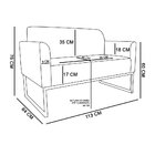 Namoradeira Marisa Suede Caramelo Sisal