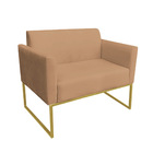 Namoradeira Marisa Suede Caramelo Sisal