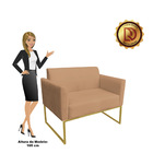 Namoradeira Marisa Suede Caramelo Sisal