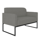 Namoradeira Marisa Suede Grafite Base Industrial Preta Tana D